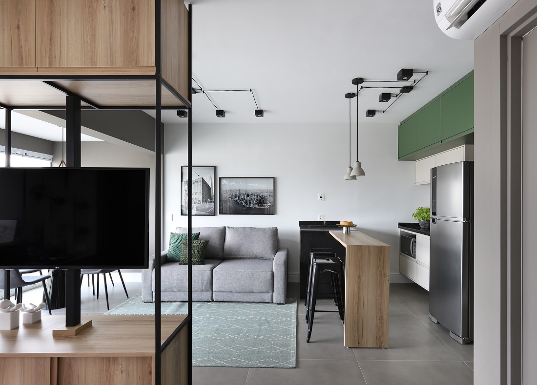 apartamento é todo integrado