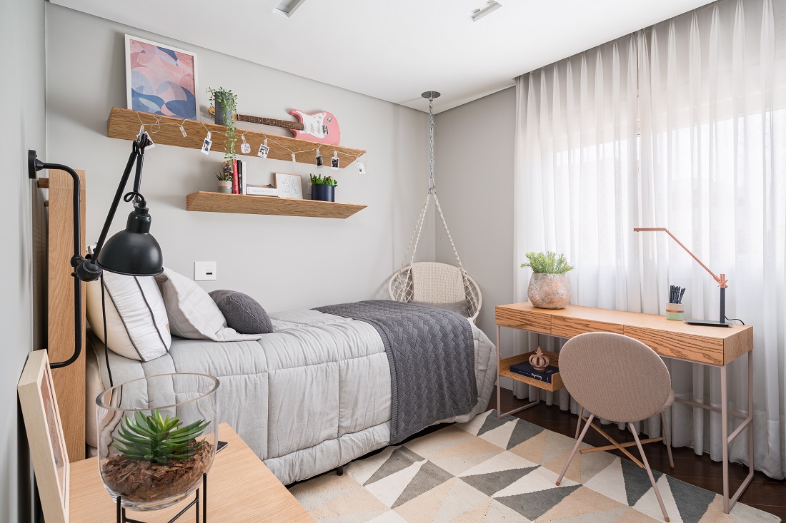 Quarto infantil com decor escandinavo