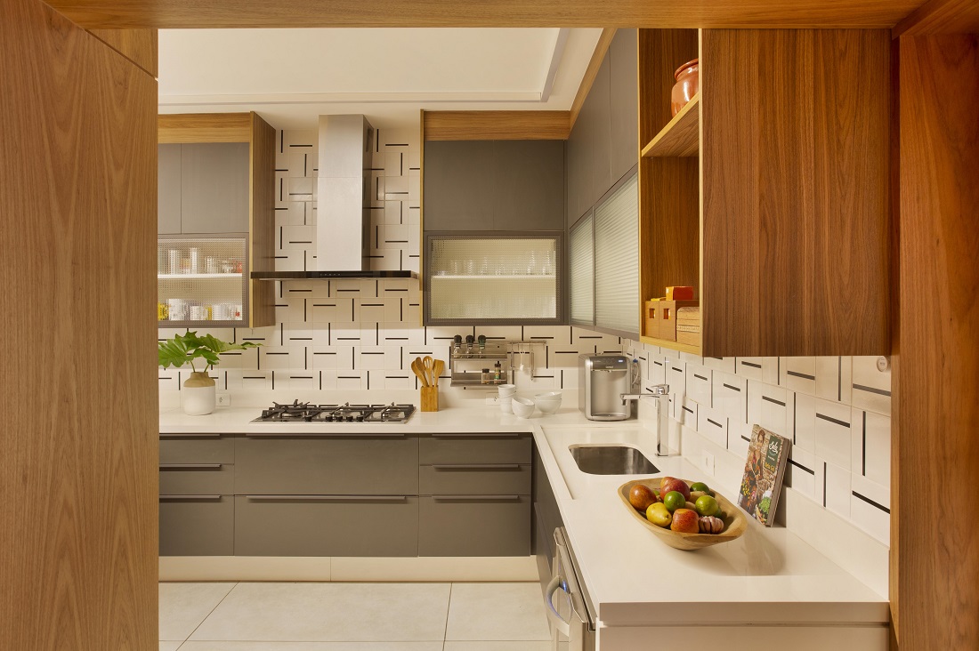 Cozinha do apartamento térreo