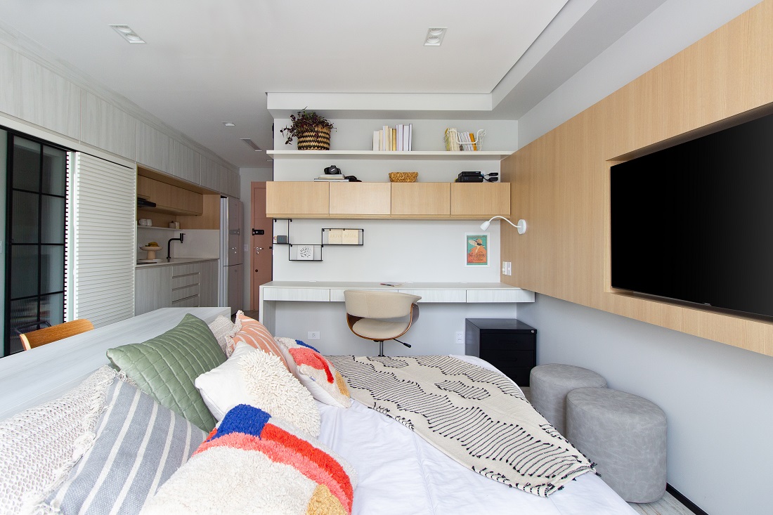 apê compacto com estilo loft