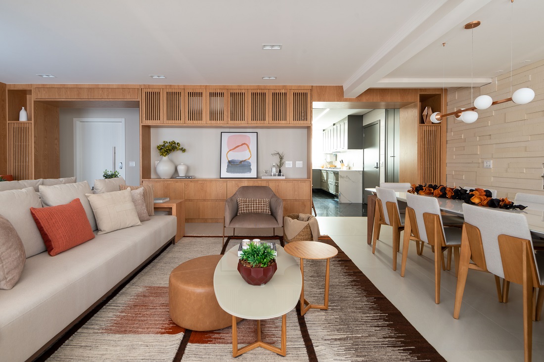 apartamento tons neutros e acolhedor