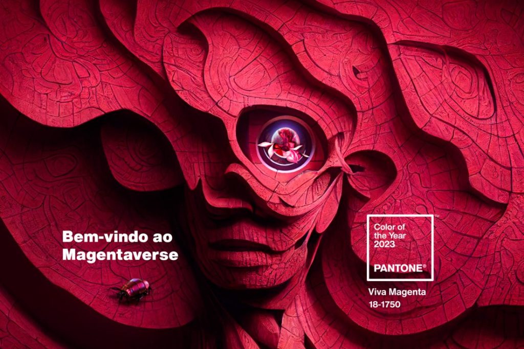 cor pantone de 2023 viva magenta