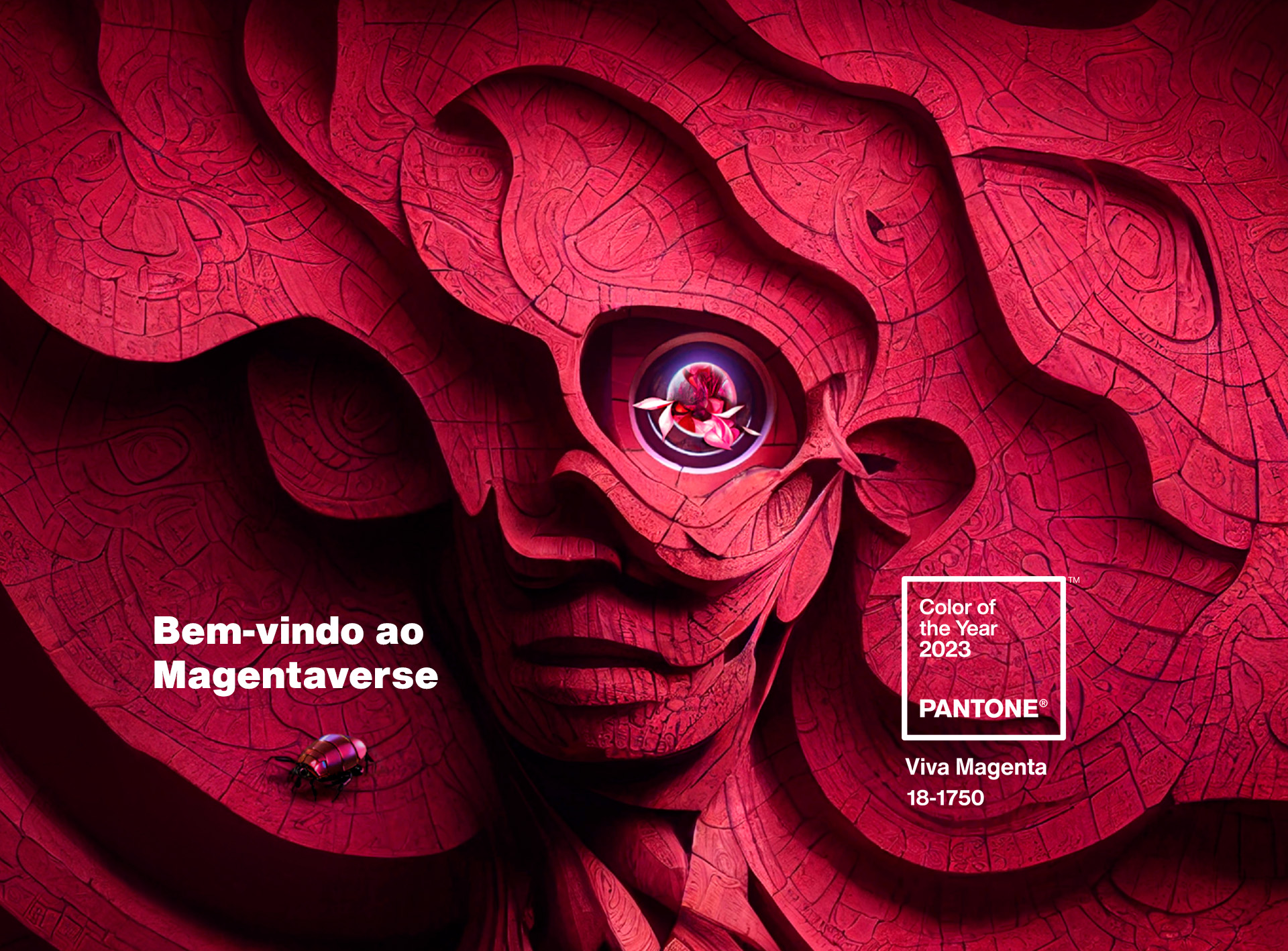 cor pantone de 2023 viva magenta