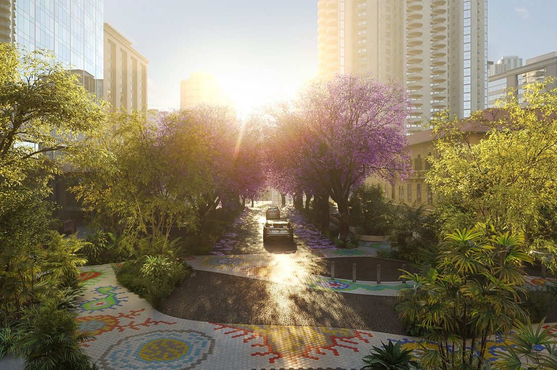 boulevard e espaço de convivência Sua rua