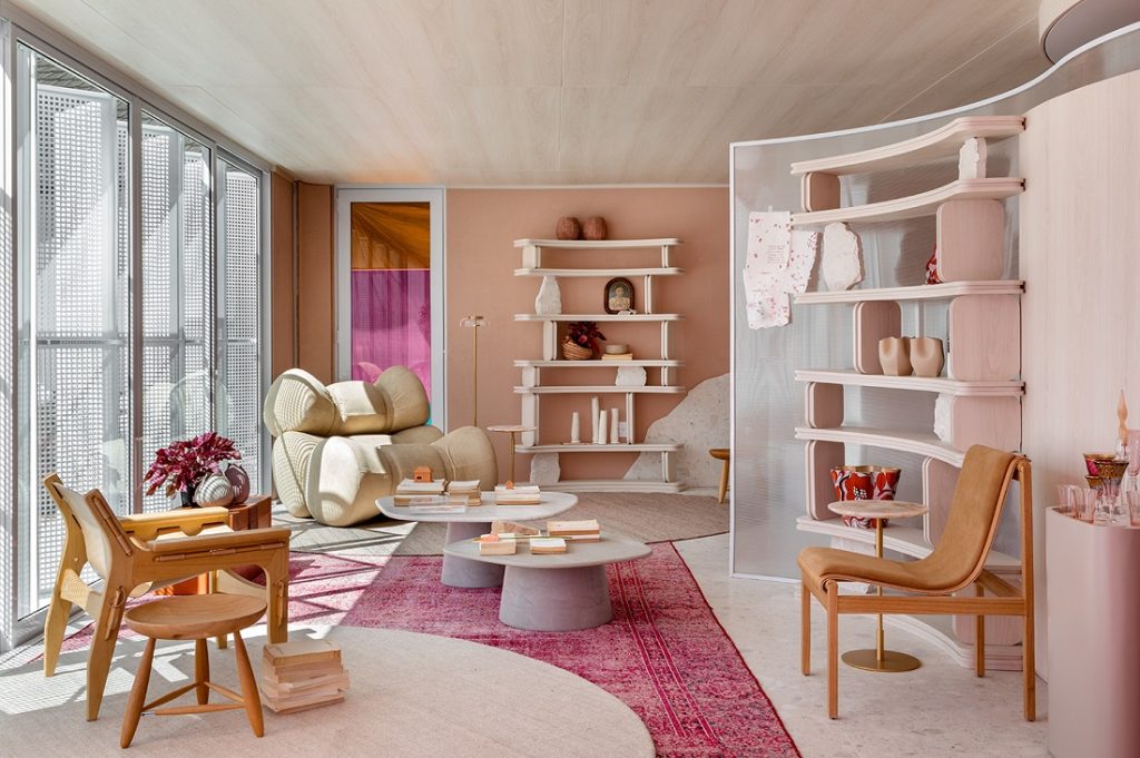 casa em tons de rosa