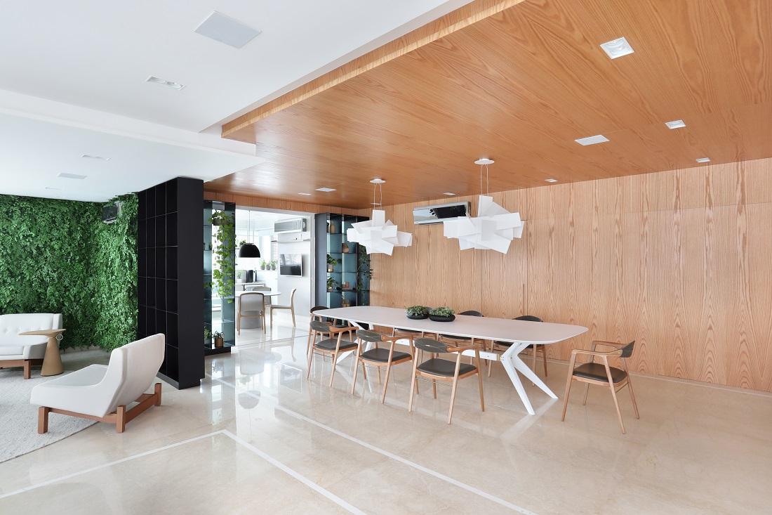 Sala de jantar moderna e elegante