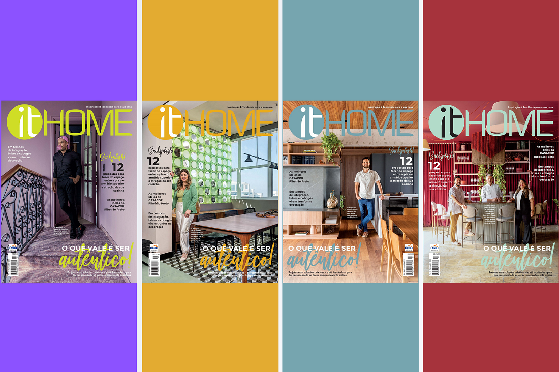 As quatro versões de capa da revista it HOME