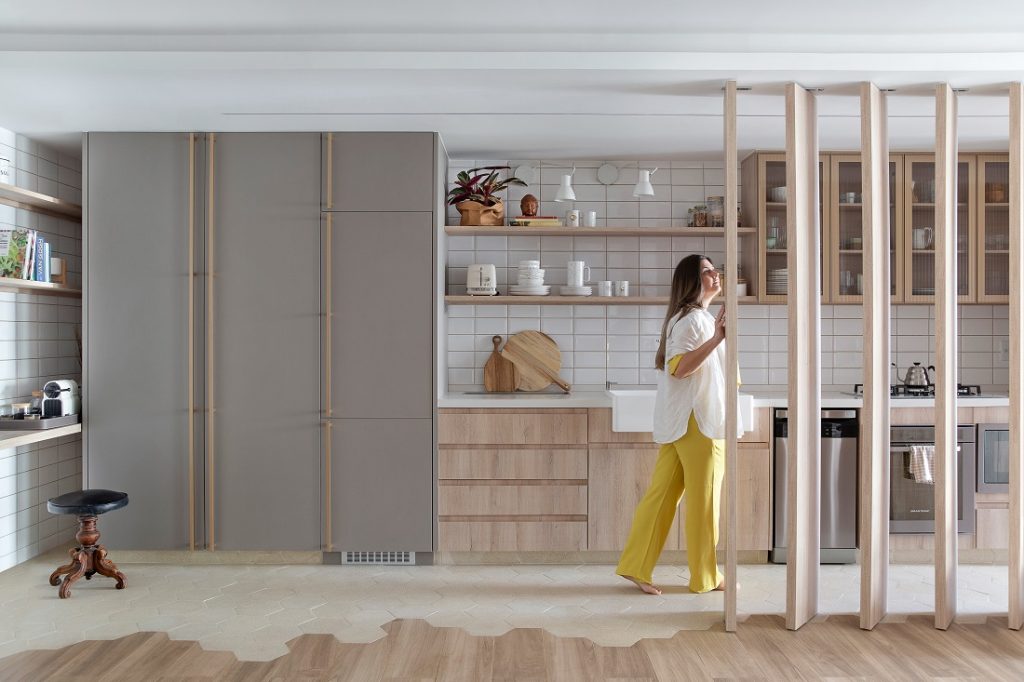 cozinha integrada com a sala