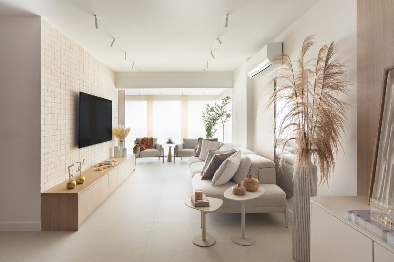 texturas naturais e paleta suave no decor